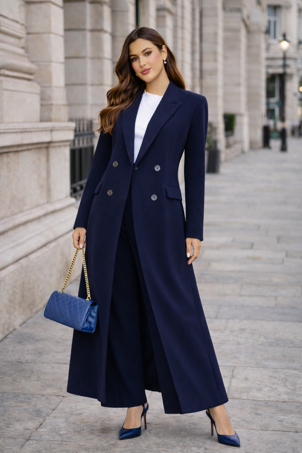 The Longline Blazer Navy Blue